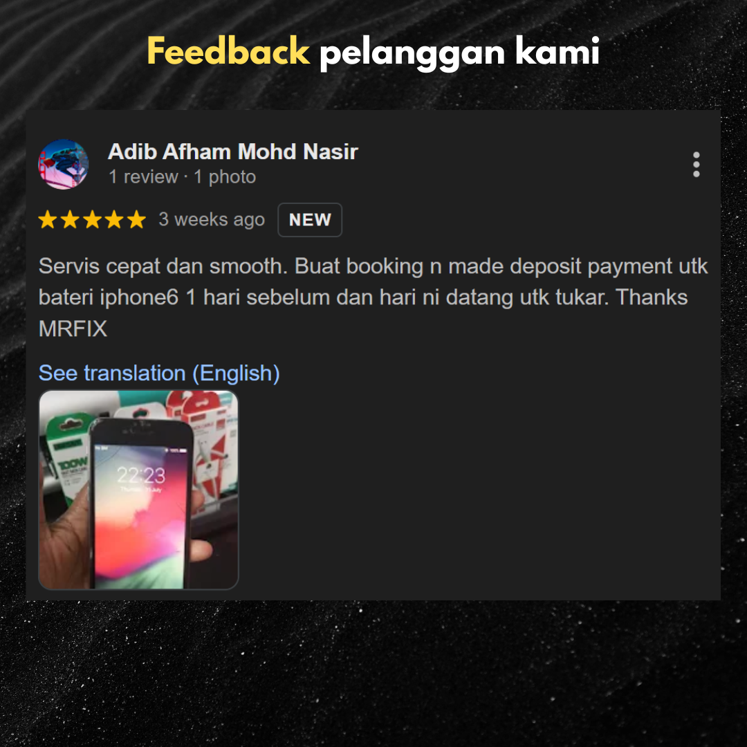 Testimoni pelanggan GOFIX